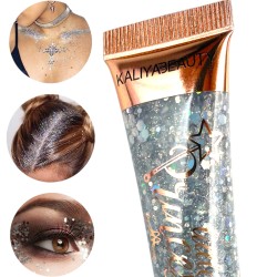 Brokat do zdobienia twarzy ciała włosów glitter GEL