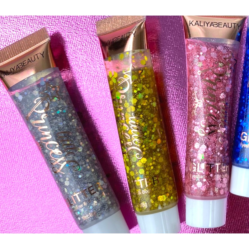 Brokat do zdobienia twarzy ciała włosów glitter GEL