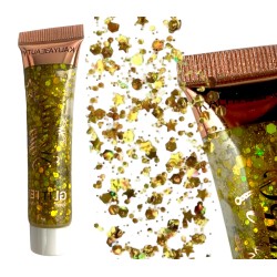 Brokat do zdobienia twarzy ciała włosów glitter GEL