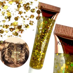 Brokat do zdobienia twarzy ciała włosów glitter GEL