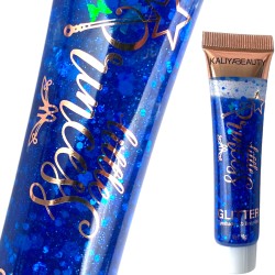 Brokat do zdobienia twarzy ciała włosów glitter GEL