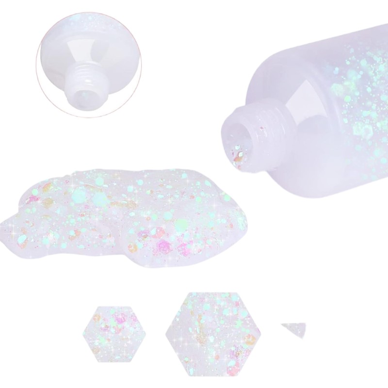 Brokat do zdobienia twarzy ciała włosów glitter GEL