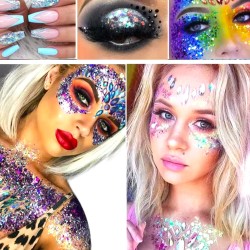 Brokat do zdobienia twarzy ciała włosów glitter GEL