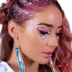 Brokat do zdobienia twarzy ciała włosów glitter GEL