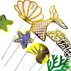 Toppery Syrenka Pikery Dekoracja na Tory Ogon Muszla Rafa