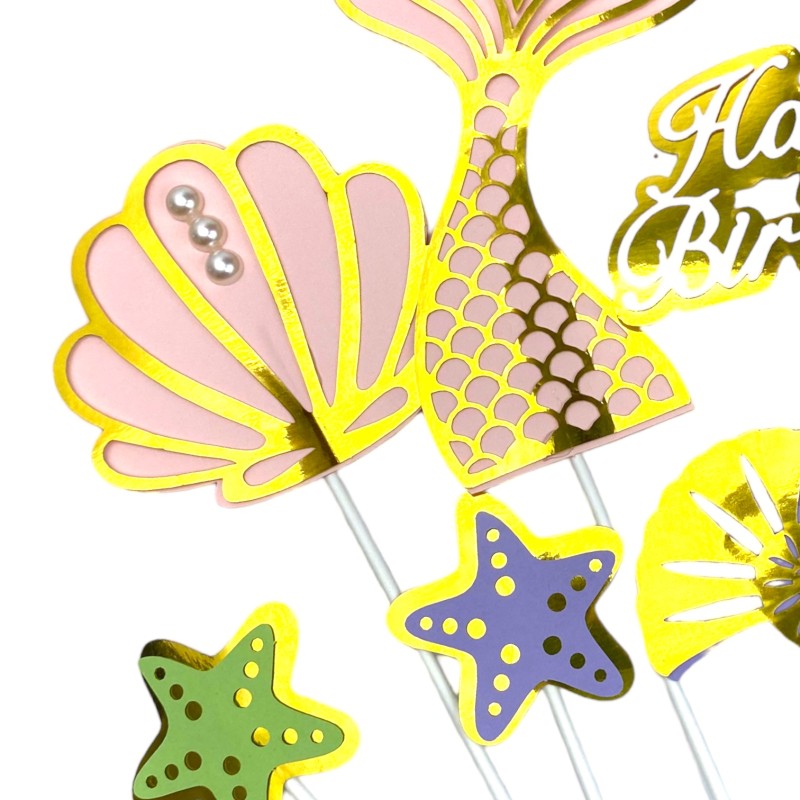 Toppery Syrenka Pikery Dekoracja na Tory Ogon Muszla Rafa