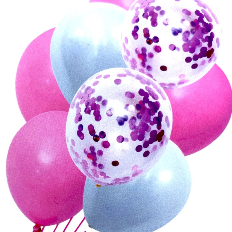 Balony różowe zestaw oh baby shower