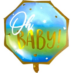 Balony niebieskie zestaw oh baby shower