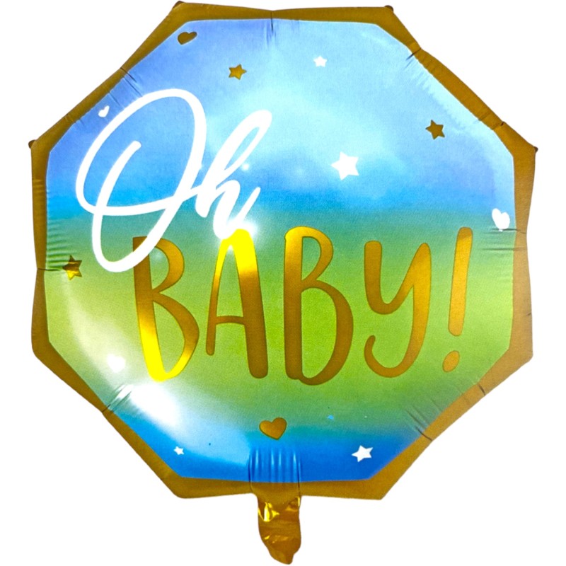 Balony niebieskie zestaw oh baby shower