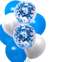 Balony niebieskie zestaw oh baby shower