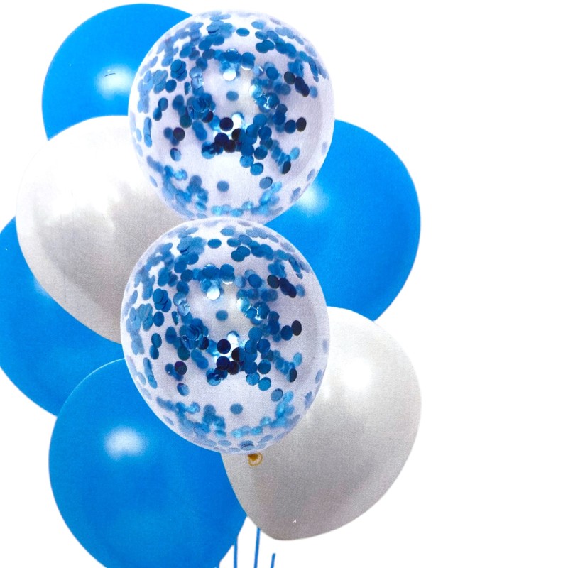 Balony niebieskie zestaw oh baby shower