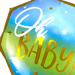 Balony niebieskie zestaw oh baby shower