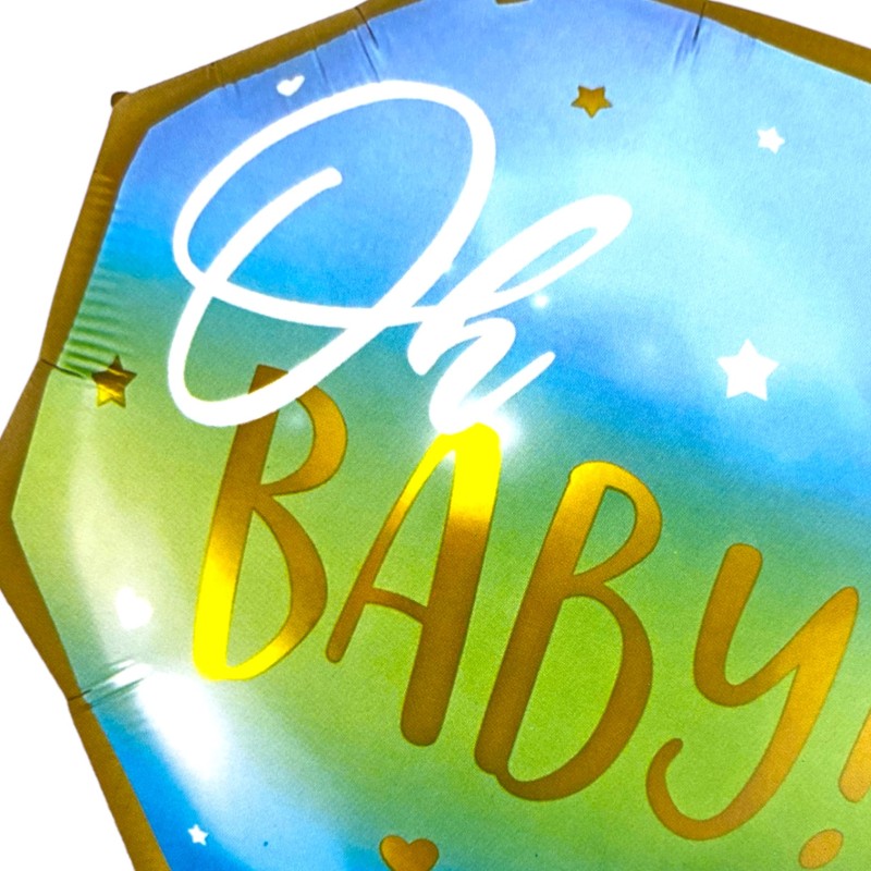 Balony niebieskie zestaw oh baby shower