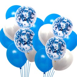 Balony niebieskie zestaw oh baby shower