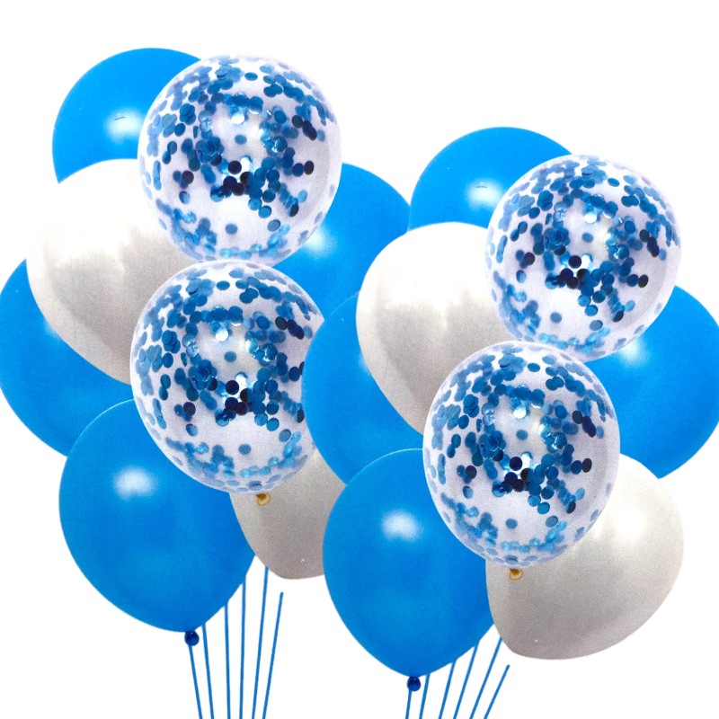 Balony niebieskie zestaw oh baby shower