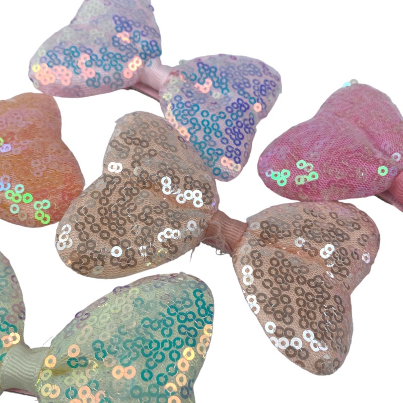 Spinka kokardka z cekinami