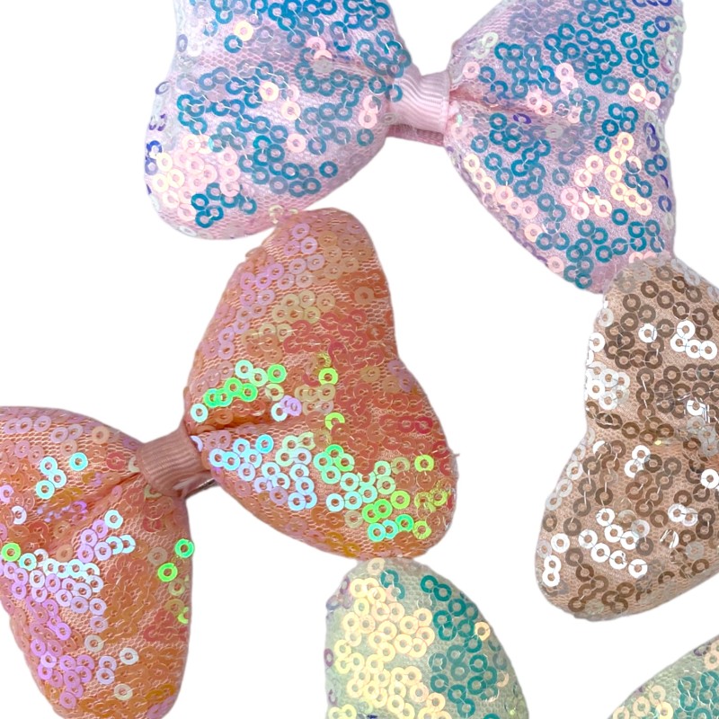 Spinka kokardka z cekinami