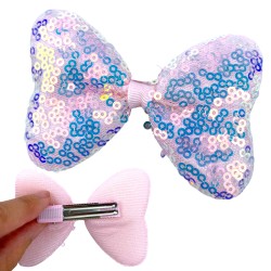 Spinka kokardka z cekinami