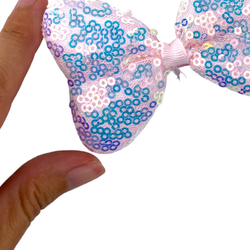 Spinka kokardka z cekinami