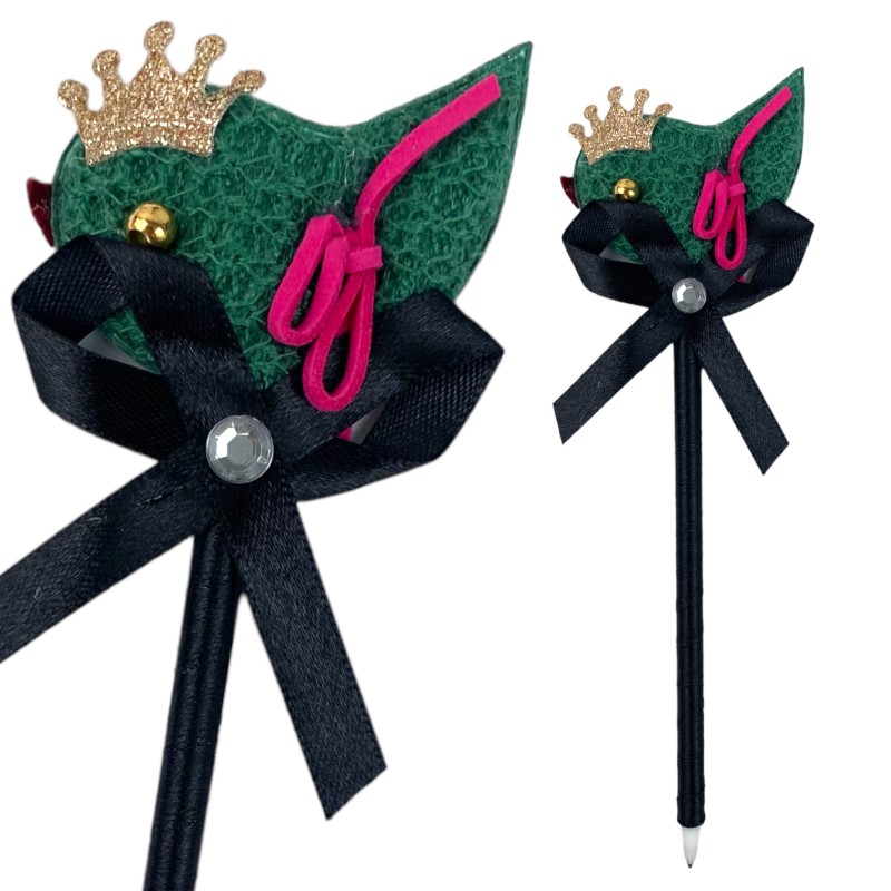 Długopis z ptaszkiem brokatowa korona