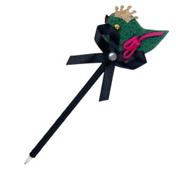 Długopis z ptaszkiem brokatowa korona