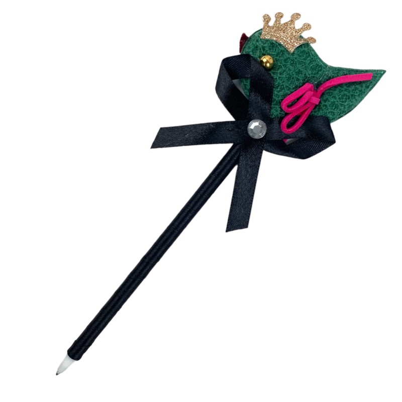 Długopis z ptaszkiem brokatowa korona