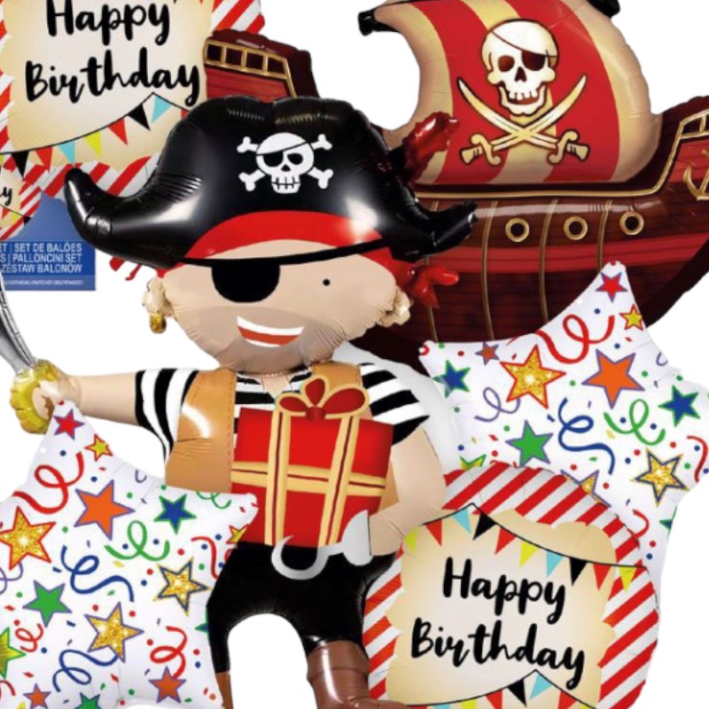 Zestaw balonów foliowych Pirat Piraci