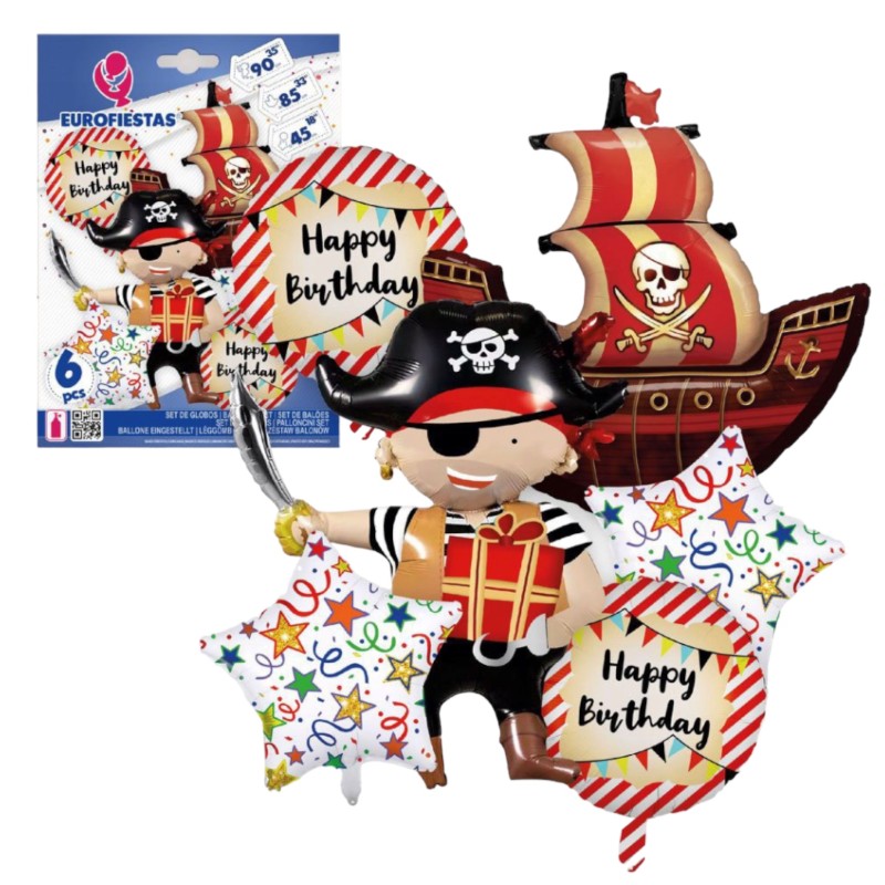Zestaw balonów foliowych Pirat Piraci