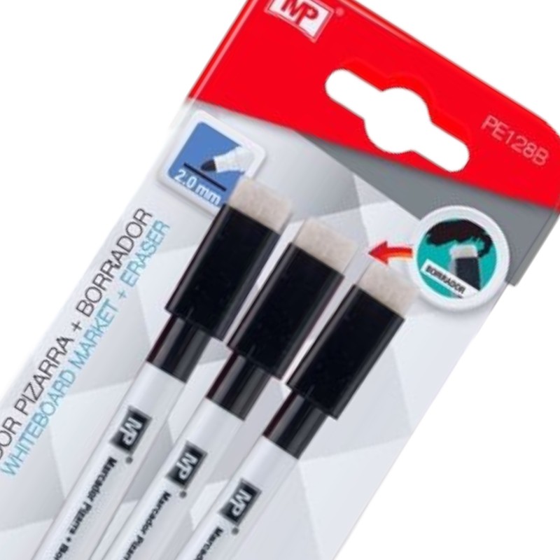 Marker MP Markery do tablicy 3 szt czarny