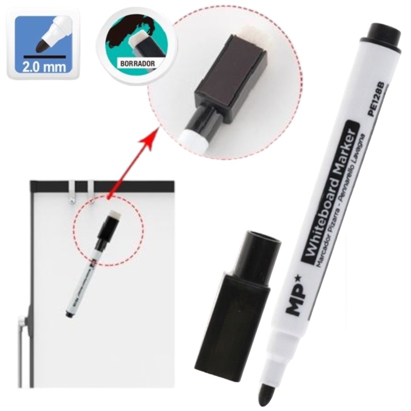 Marker MP Markery do tablicy 3 szt czarny