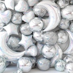 Balon foliowy 3D kula Dyskotekowa DISCO lata 90