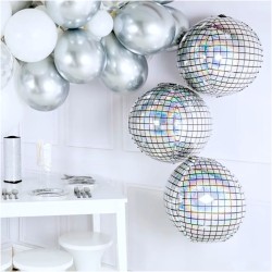 Balon foliowy 3D kula Dyskotekowa DISCO lata 90