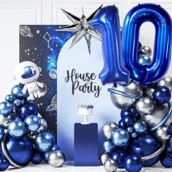 Balon cyfra niebieski granatowy Chabrowy 80cm