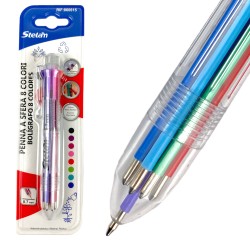 Długopis wielokolorowy fiolet róż