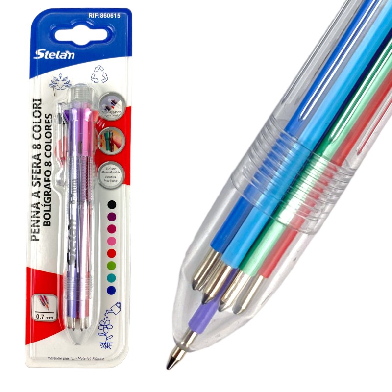 Długopis wielokolorowy fiolet róż