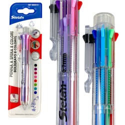 Długopis wielokolorowy fiolet róż