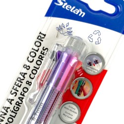 Długopis wielokolorowy fiolet róż