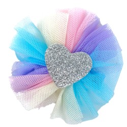 Tęczowe spinki do włosów jednorożec