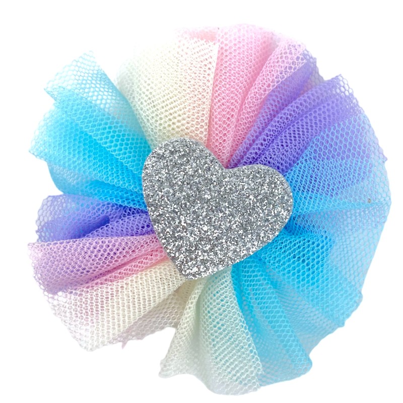 Tęczowe spinki do włosów jednorożec