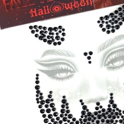 Kryształki Halloween Naklejki Szkielet czaszka maska