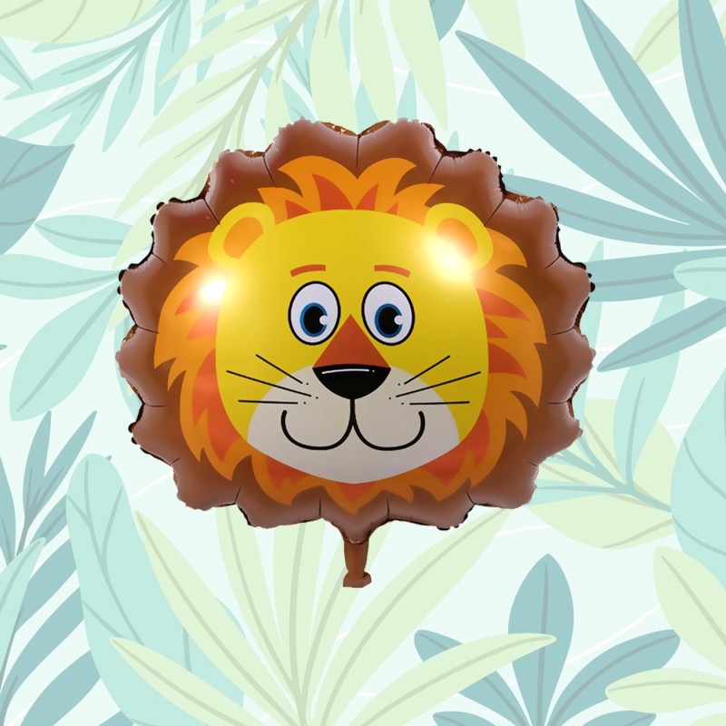 Zestaw balonów złota cyfra 80cm Zoo SAFARI Dżungla ZOO