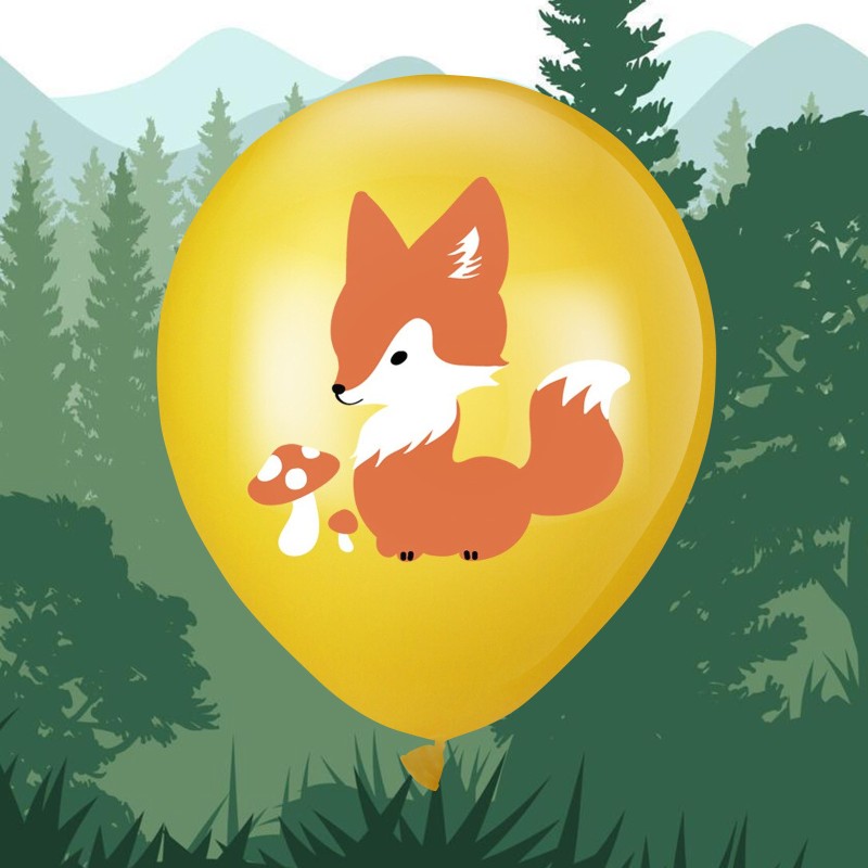 Balony Leśne Zwierzęta 9 sztuk 30 cm