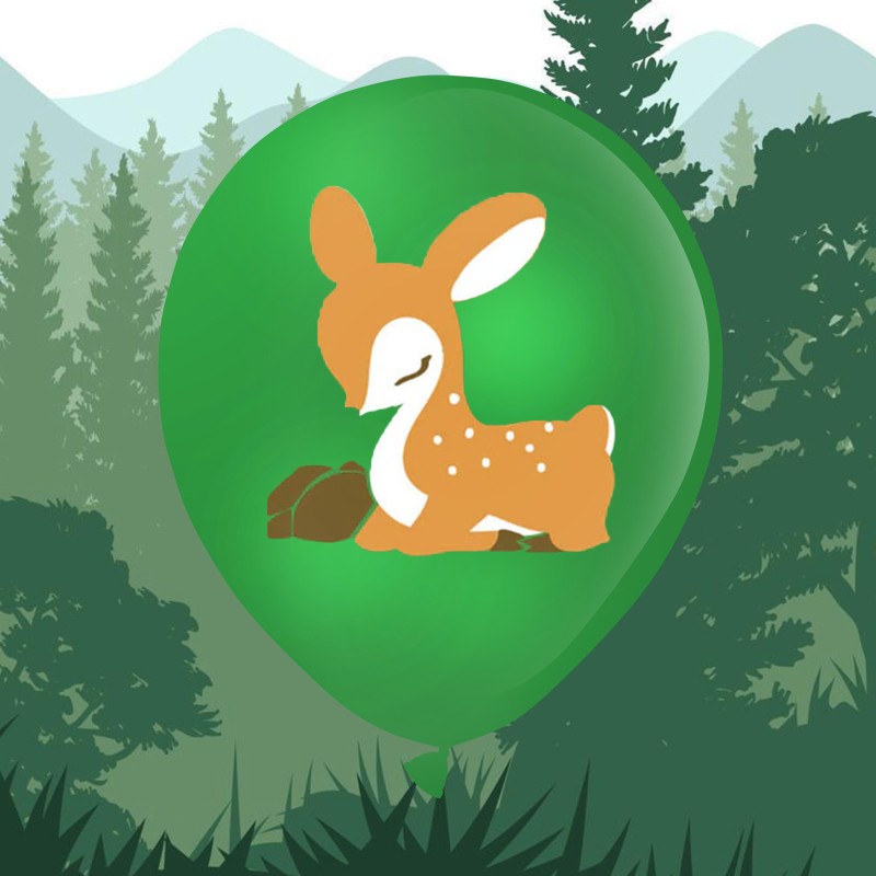 Balony Leśne Zwierzęta 9 sztuk 30 cm