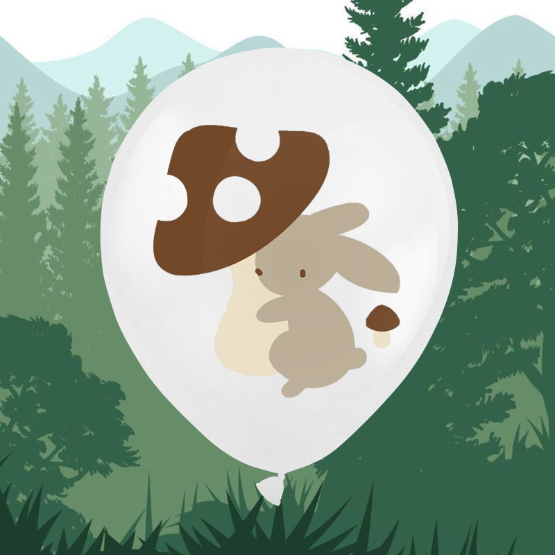 Balony Leśne Zwierzęta 9 sztuk 30 cm