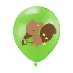 Balony Leśne Zwierzęta 9 sztuk 30 cm