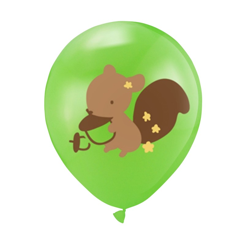 Balony Leśne Zwierzęta 9 sztuk 30 cm