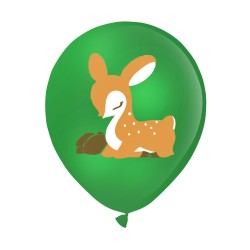 Balony Leśne Zwierzęta 9 sztuk 30 cm