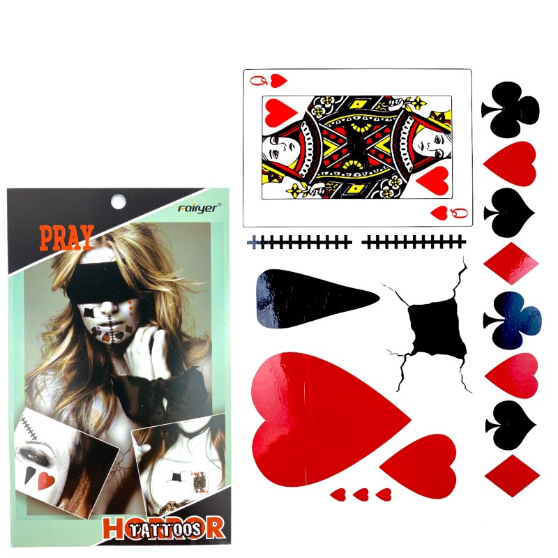 Tatuaż halloween horror poker Zombie