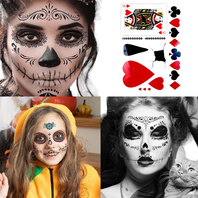 Tatuaż halloween horror poker Zombie