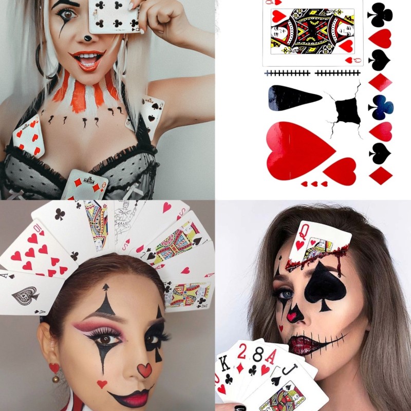 Tatuaż halloween horror poker Zombie